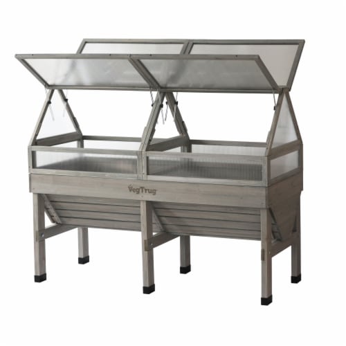 VegTrug Cold frame Greenhouse 1.8m Gray Wash FSC 100% Perspective: left