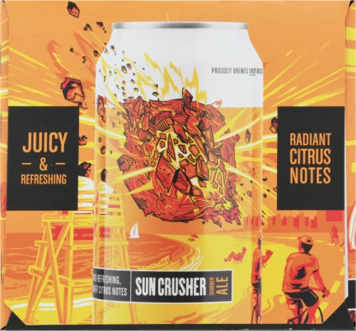 Revolution Brewing Sun Crusher Summer Ale Craft Beer Perspective: left