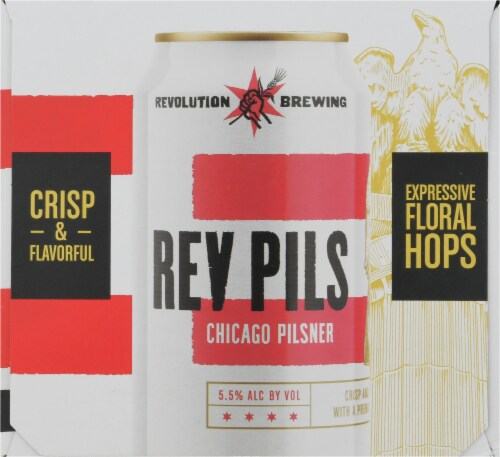Revolution Brewing Rev Pils Chicago Pilsner Perspective: left
