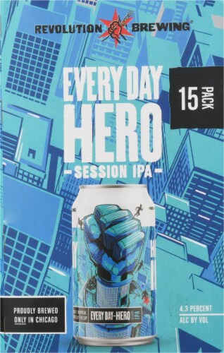 Revolution Brewing Every Day Hero Session IPA Perspective: left