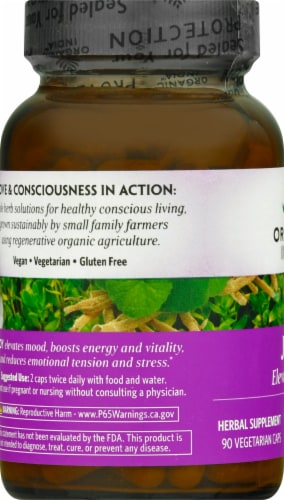 Organic India™ Joy! Herbal Supplement Vegetarian Capsules Perspective: left