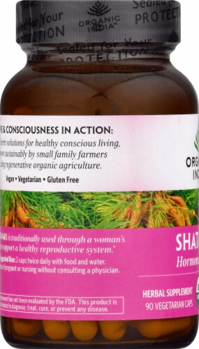 Organic India™ Shatavari Vegetarian Capsules Perspective: left
