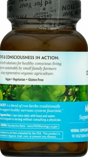 Organic India™ Memory Vegetarian Capsules Perspective: left