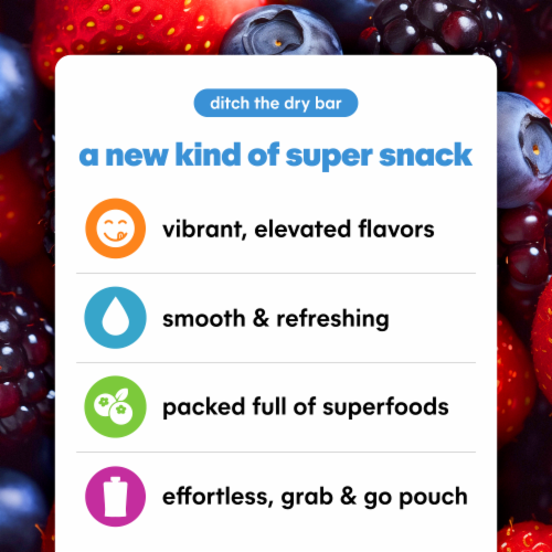 Noka® Superfood Smoothie + Immune Support Super Berry Pouches Perspective: left