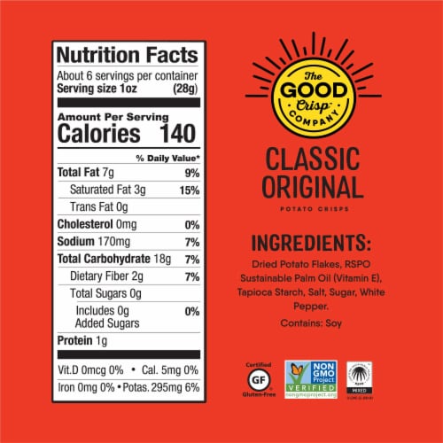 The Good Crisp™ Company Original Potato Crisps Perspective: left