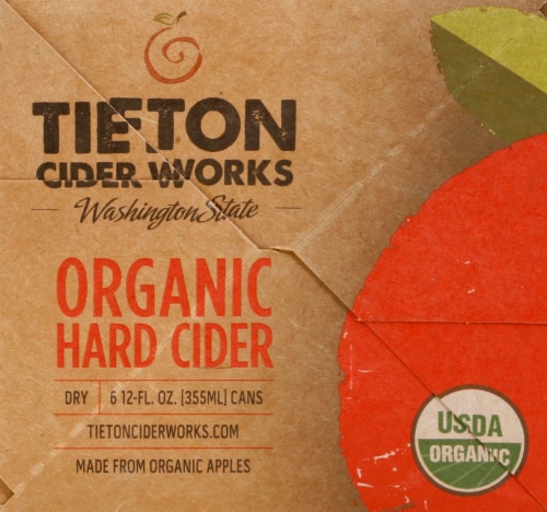 Tieton Cider Works Organic Hard Cider Perspective: left