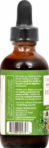 Urban Moonshine Organic Healthy Liver Bitters Perspective: left