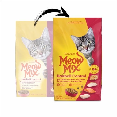 Meow Mix Hairball Control Dry Cat Food Perspective: left