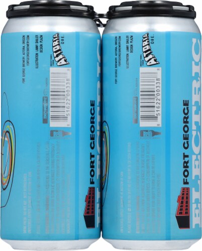 Fort George Electric Surfboard Double IPA Canned Beer Perspective: left
