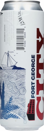 Fort George City of Dreams Hazy Pale Ale Craft Beer Can Perspective: left