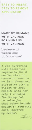 The Honey Pot® 7 Day Boric Acid & Herbs Suppositories + Applicator Perspective: left