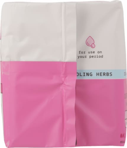 The Honey Pot® Pads with Wings 100% Organic Cotton Cover Regular Absorbency Herbal Infused Perspective: left