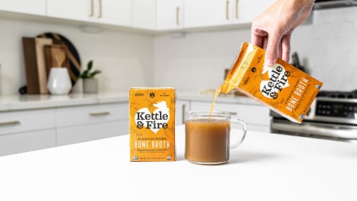 Kettle & Fire Mushroom Chicken Bone Broth Perspective: left