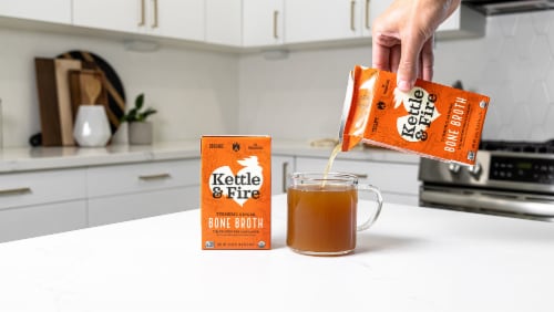 Kettle & Fire Turmeric Ginger Chicken Bone Broth Perspective: left