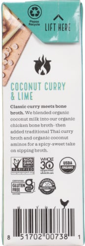 Kettle & Fire Keto Coconut Curry & Lime Bone Broth Perspective: left