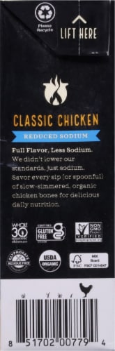 Kettle & Fire Reduced Sodium Chicken Bone Broth Perspective: left
