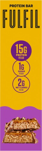 Fulfil Chocolate Peanut Caramel Protien Bar Perspective: left