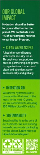 Liquid I.V.® Lemon Ginger Supercharged Energy Drink Mix Perspective: left