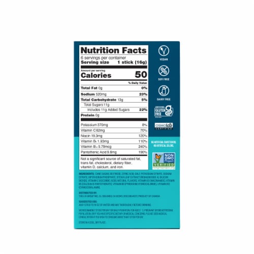 Liquid I.V.® Hydration Multiplier® Strawberry Electrolyte Drink Mix Perspective: left