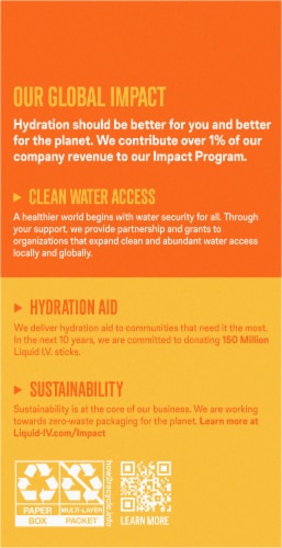 Liquid I.V.® Hydration Multiplier® Immune Support Drink Mix Packets Perspective: left