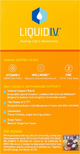 Liquid I.V.® Hydration Multiplier® Immune Support Drink Mix Packets Perspective: left