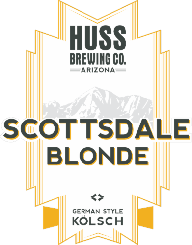 Huss Brewing Co. Scottsdale Blonde German Style Kolsch Perspective: left