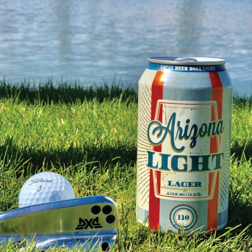 Huss Brewing Co. Arizona Light Lager Beer Perspective: left