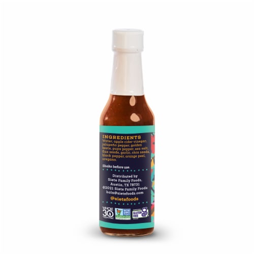 Siete Traditional Hot Sauce Perspective: left