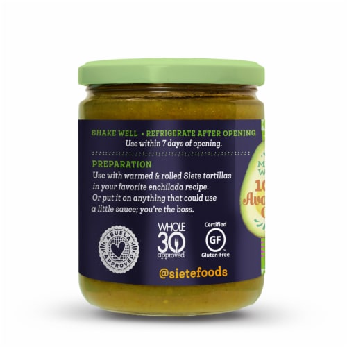 Siete Green Enchilada Sauce Perspective: left
