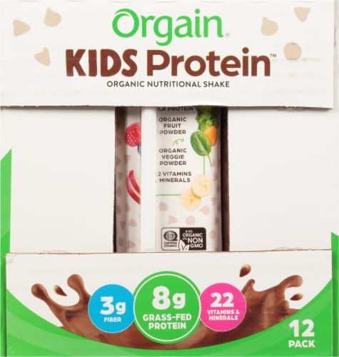 Orgain Kids Protein Chocolate Organic Nutritional Shake Perspective: left