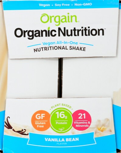 Orgain® Organic Vegan Vanilla Bean Nutritional Shake Perspective: left