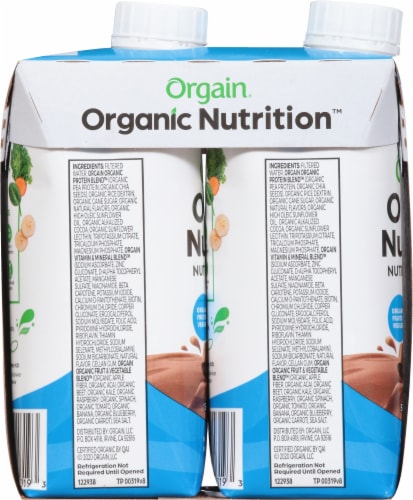 Orgain® Organic Nutrition™ Vegan Smooth Chocolate Nutritional Shake Perspective: left