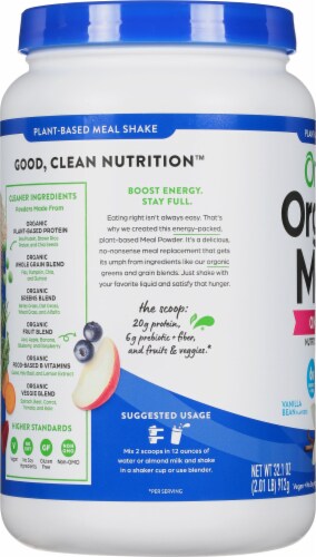 Orgain  Organic Meal™ All-In-One Nutrition Powder   Vanilla Bean Perspective: left