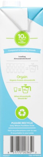 Orgain® Organic Protein™ Lightly Sweetened Vanilla Almondmilk Perspective: left