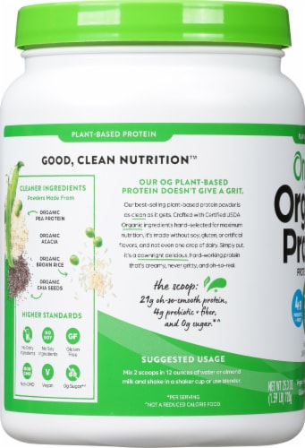 Orgain  Organic Protein™ Plant Based Powder   Natural Unsweetened Perspective: left