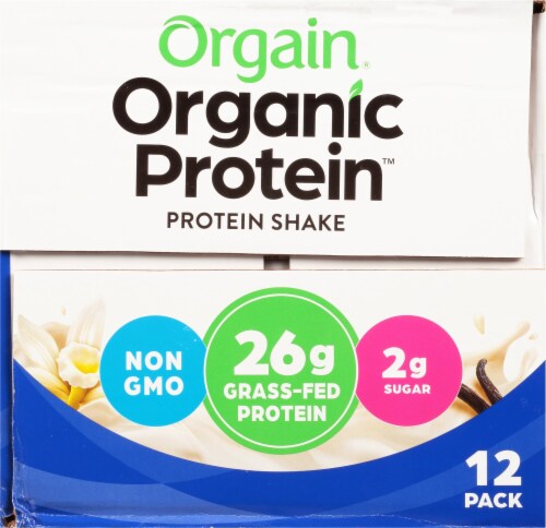 Orgain Organic Protein Vanilla Bean Nutritional Protein Shake Perspective: left