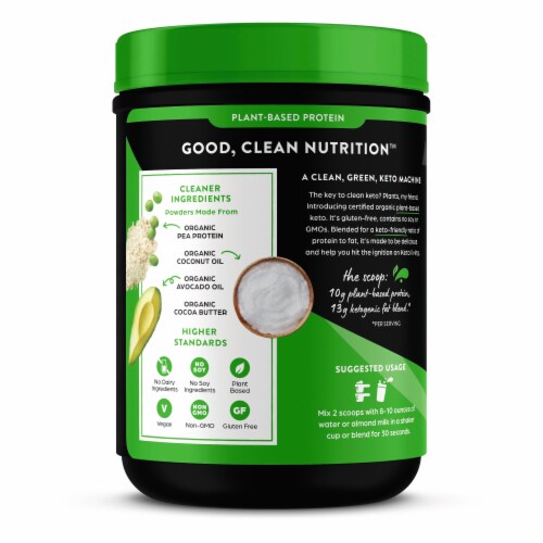 Orgain® Organic Chocolate KETO Plant Protein Powder Perspective: left