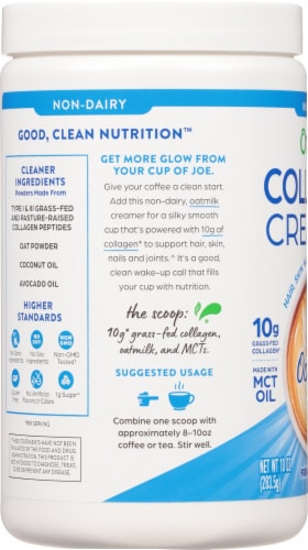 Orgain French Vanilla Collagen Creamer with Oatmilk Powder Perspective: left