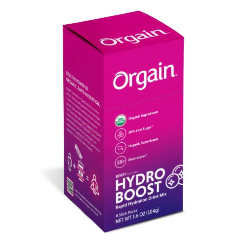 Orgain® Hydroboost Rapid Hydration Drink Mix Perspective: left
