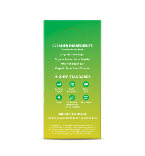 Orgain® Hydroboost Lemon Lime Rapid Hydration Drink Mix Perspective: left