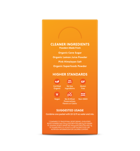 Orgain® Hydroboost Orange Tangerine Rapid Hydration Drink Miz Perspective: left