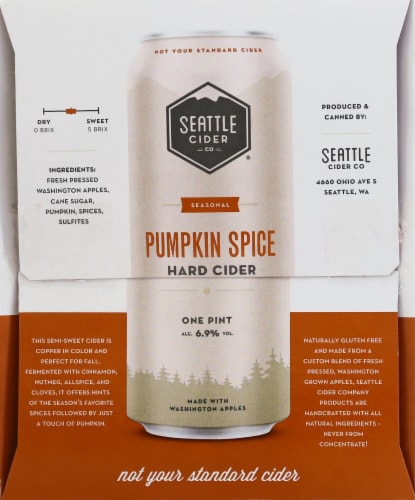 Seattle Cider® Pumpkin Spice Hard Cider Perspective: left