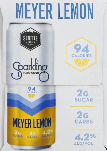 Seattle Cider® Meyer Lemon Sparkling Hard Cider Perspective: left