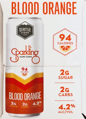 Seattle Cider® Blood Orange Sparkling Hard Cider Perspective: left