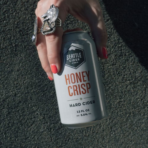 Seattle Cider Honeycrisp Hard Cider Beer Perspective: left