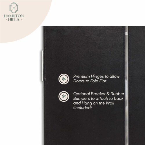 Hamilton Hills 28x40  Silver Trifold Mirror | Full Length Beveled Edges Perspective: left