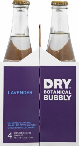 Dry Botanical Bubbly® Sparkling Lavender Soda Bottles Perspective: left