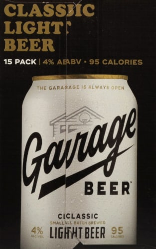 Garage Beer Classic Light Beer Perspective: left