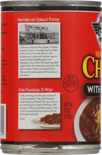 Steak 'n Shake Canned Chili with Beans, 15 oz - Kroger