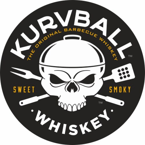 Kurvball The Original Barbecue Kentucky Whiskey Perspective: left